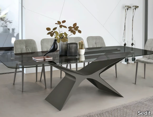 BALTIK - Rectangular glass table _ Sedit