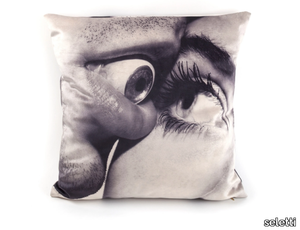 EYE & MOUTH - Square fabric cushion _ seletti