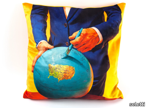 GLOBE - Square fabric cushion _ seletti