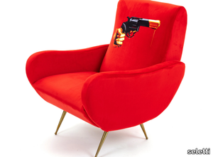 REVOLVER - Fabric armchair with armrests _ seletti