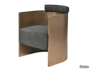 EMY - Nabuk armchair with armrests _ Shake