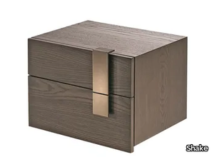 MESH - Rectangular wooden bedside table with drawers _ Shake