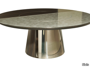 OSAS - Round table in ebony and metal _ Sicis