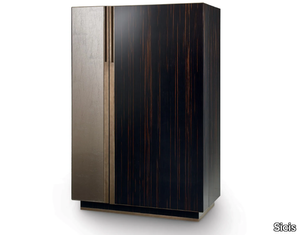 ISLAND - Ebony highboard with integrated lighting _ Sicis