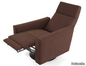 TRINO - Recliner fabric armchair with armrests _ Sofanella
