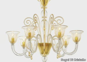 GOLD EOS - Murano glass chandelier _ Sogni Di Cristallo