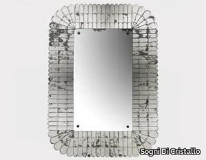 FIORENTINO - Framed wall-mounted Murano glass mirror _ Sogni Di Cristallo