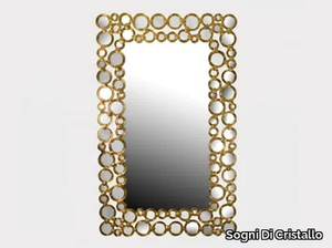 FORTUNA - Framed wall-mounted Murano glass mirror _ Sogni Di Cristallo