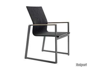 FOXX - Stackable sled base chair with armrests _ Solpuri