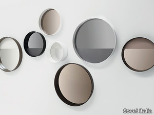 HORIZON LINEA - Round wall-mounted framed mirror _ Sovet italia