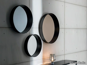 HORIZON - Round wall-mounted framed mirror _ Sovet italia