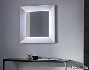 DENVER UP - Square mirror with integrated lighting _ Sovet italia