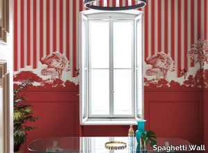 LA BELLA E LA BESTIA WPN 1901 - Striped Tropical wallpaper _ Spaghetti Wall