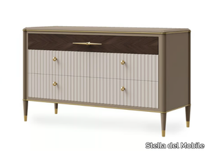 PR.112 - Chest of drawers in linden with upper drawer in walnut _ Stella del Mobile