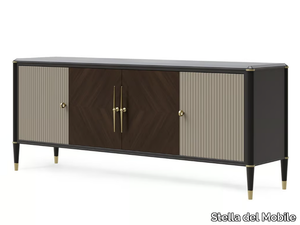 PR.515.2 - Sideboard in linden and walnut with hinged doors _ Stella del Mobile