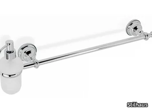 ELITE - Chromed brass Bathroom soap dispenser / towel rack _ Stilhaus