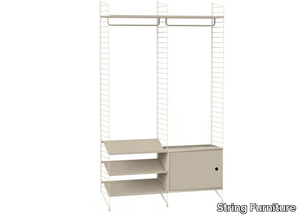 HALLWAY S - Sectional powder coated steel wardrobe with shoe rack _ String Furniture