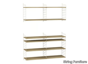 LIVING ROOM N - Sectional powder coated steel shelving unit _ String Furniture