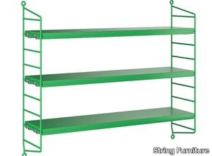 STRING® POCKET - Wall-mounted modular MDF shelving unit _ String Furniture