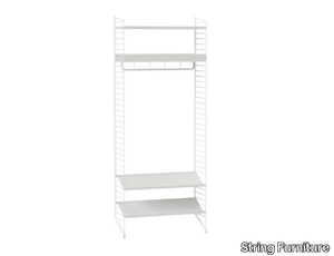 HALLWAY R - Sectional powder coated steel wardrobe with shoe rack _ String Furniture