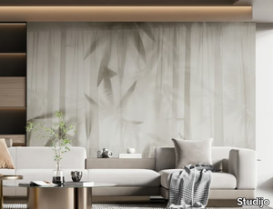 BAMBOO BEHIND THE CURTAIN - BRIGHT - Wallpaper with floral pattern _ Studijo