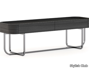 HIS - Rectangular wood veneer console table with drawers _ Stylish Club