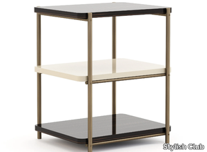 HER - Square bronze and wooden side table _ Stylish Club