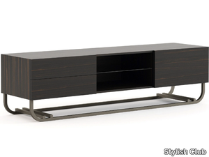 HIS - Wood veneer TV cabinet with doors _ Stylish Club