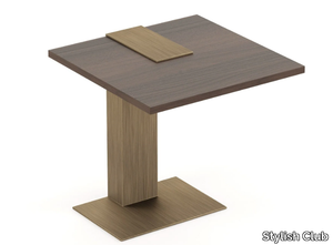 SLENDER - Square walnut side table _ Stylish Club