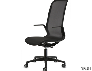 REYNET 1653 - Mesh office chair with castors with 5-Spoke base _ TALIN