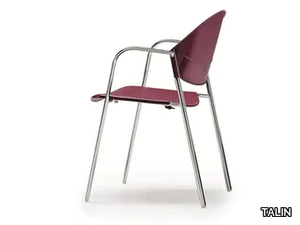 DELFI 085 - Stackable polypropylene reception chair with armrests _ TALIN