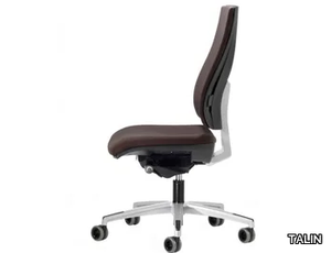 ALLY 1707 - Height-adjustable fabric office chair with castors with 5-Spoke base _ TALIN