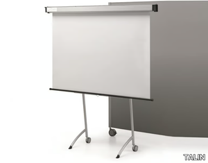 MULTIKOM 3003 - Painted metal office whiteboard with castors _ TALIN