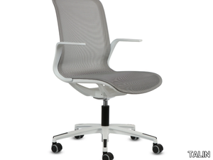 REYNET 1652 - Mesh office chair with castors with 5-Spoke base _ TALIN