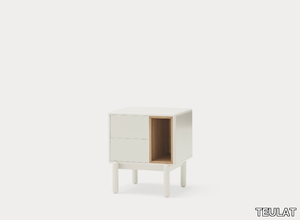 CORVO - Rectangular MDF bedside table with drawers _ TEULAT