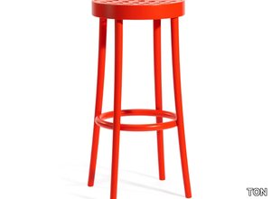 822 - High wooden barstool with footrest _ TON