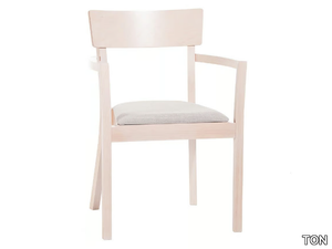 BERGAMO - Upholstered stackable wooden chair _ TON