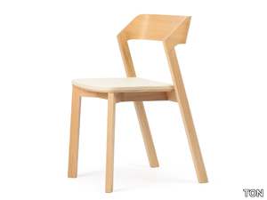 MERANO 313 401 - Wooden chair with integrated cushion _ TON