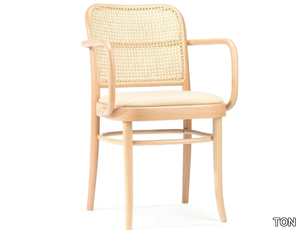 811 - Vienna straw and wooden chair with armrests _ TON