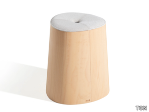 P.O.V. - Upholstered stackable wooden stool _ TON