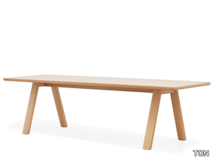 STELVIO - Rectangular solid wood table _ TON