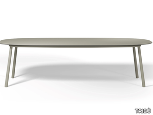 TOSCA - Oval stainless steel dining table _ TRIBÙ