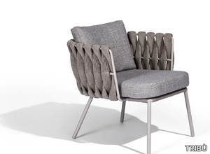 TOSCA - Upholstered fabric chair with armrests _ TRIBÙ