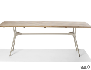 BRANCH - Rectangular aluminium and wood garden table _ TRIBÙ