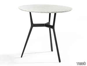 BRANCH - Round granite and aluminium garden table _ TRIBÙ