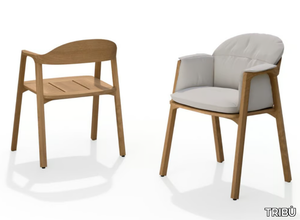 NOMAD - Teak garden chair with armrests _ TRIBÙ