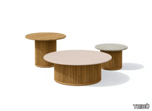 OTTO - Round teak garden side table _ TRIBÙ