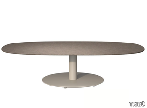 T-TABLE - Oval low ceramic garden side table _ TRIBÙ