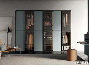 LOOK - Glass and aluminium wardrobe with sliding doors _ TUMIDEI