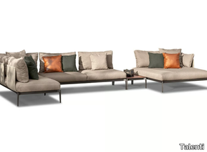 LEAF - Corner sectional fabric garden sofa with chaise longue _ Talenti